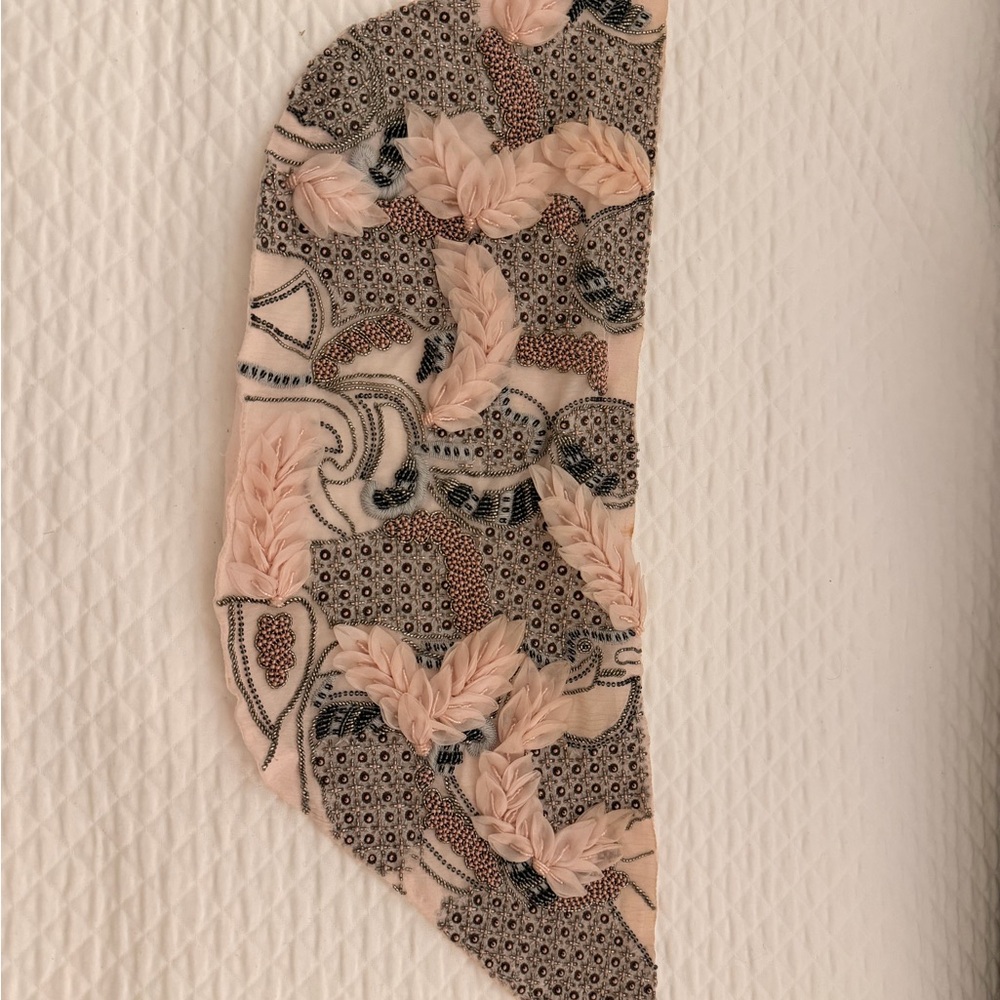 Mignonne Gavigan Pink and Black scarf necklace
